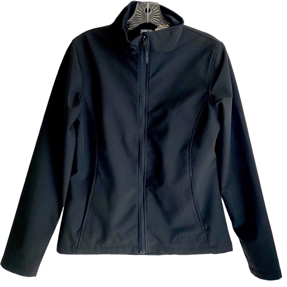 Pulse Long Sleeve Waterproof Windproof Black Jacket Size Small